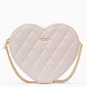 Kate Spade Love Shack Quilted Heart Rosebud Pink Crossbody